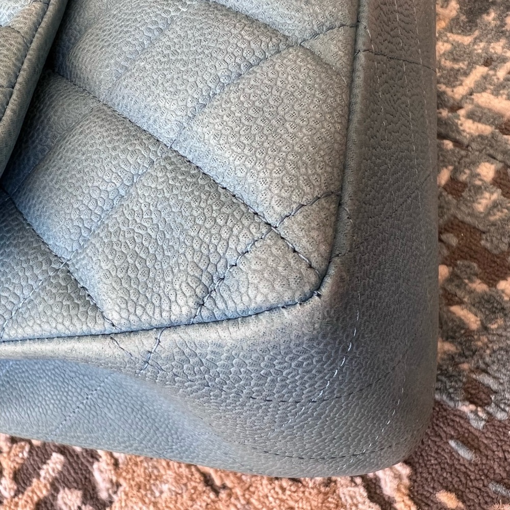 Chanel Caviar Jumbo double flap blue - Picture 10 of 16